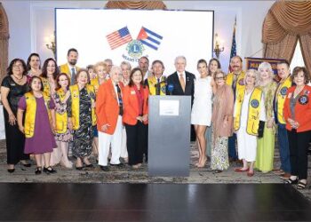 Clubes de Leones Miami-Cuban y Miami Managua honraron a Benjamín León, Jr.